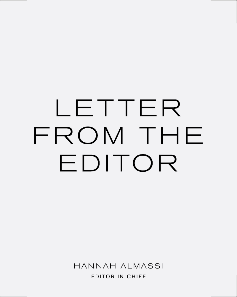 Letter from the Editor